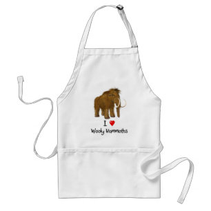 Avental "I Love Wooly Mammoths" Wooly Mammoth