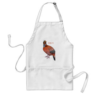 Avental Ilustração de desenho animado de aves tragopan de