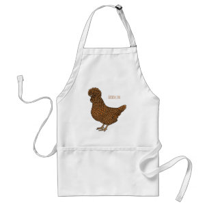 Avental Ilustração de desenho animado de frango polado Cha