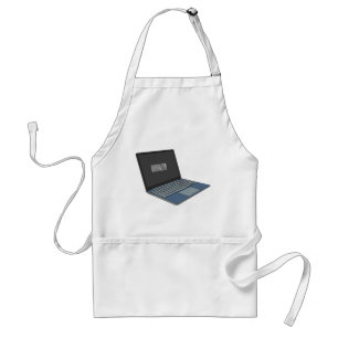 Avental ilustração de desenho animado de laptop