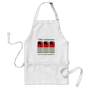 Avental Indonésia Flag Spice Jars Apron