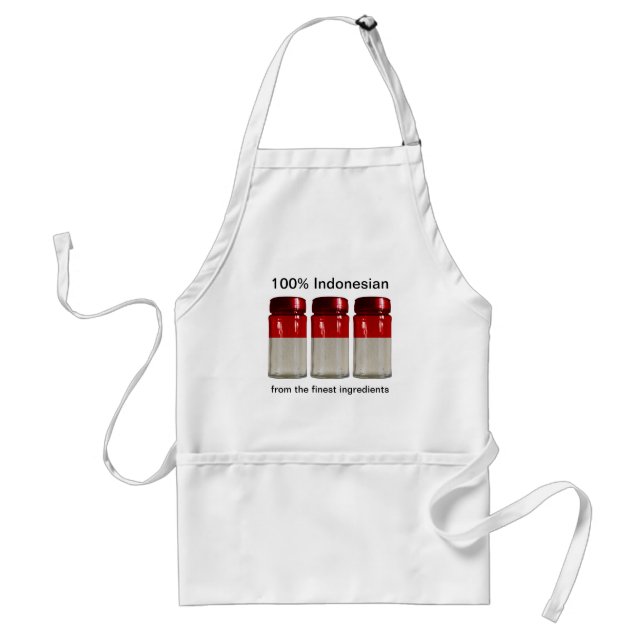 Avental Indonésia Flag Spice Jars Apron (Frente)