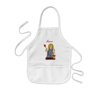 Avental Infantil A pintura da criança personalizada