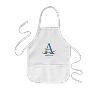 Avental Infantil ABC do Dr. Seuss: Letra A - Branco Adicione seu