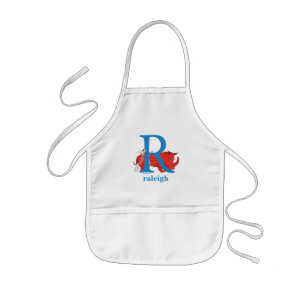 Avental Infantil ABC do Dr. Seuss: Letra R - Branco Adicione seu