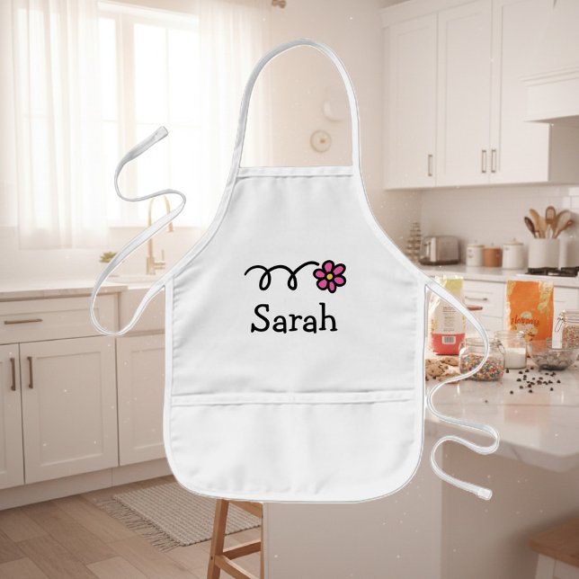 Avental Infantil Acron personalizado para crianças (Kids apron with flower)