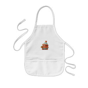 Avental Infantil Adesivo Cute Kawaii 3D Tagine e Bule de Chá Marroq