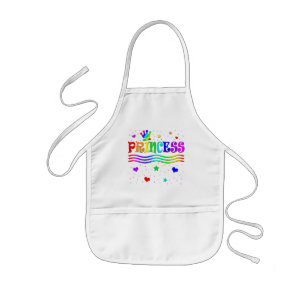 Avental Infantil Adorável clipart de desenho animado Tiara de princ