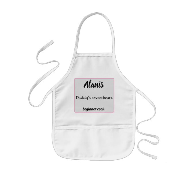 Avental Infantil Alanis Daddy's sweetheart beginner cook (Frente)