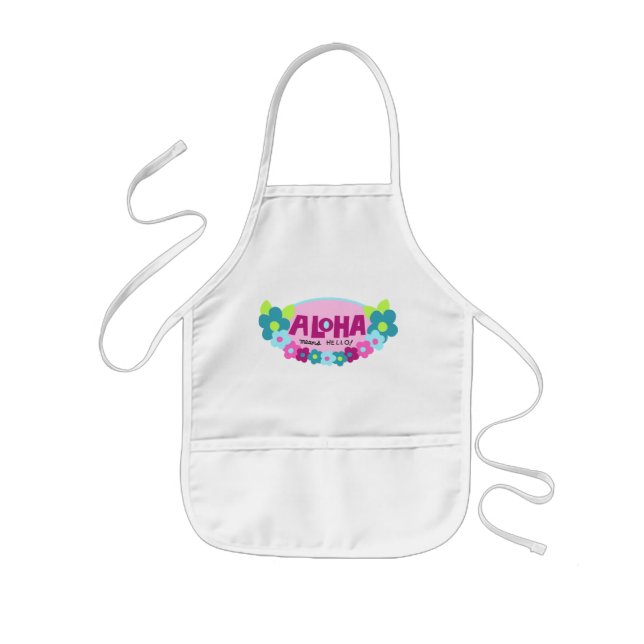 Avental Infantil Aloha Quer Dizer Olá Crianças Apron (Frente)