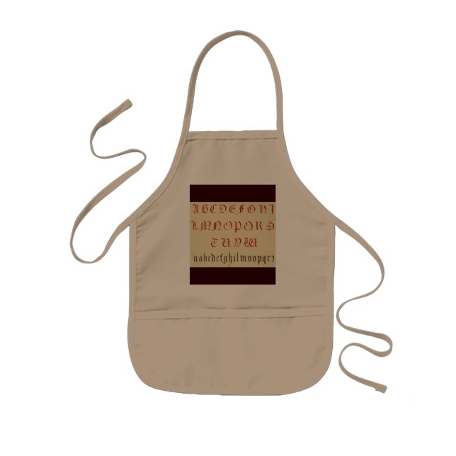 Avental Infantil Alphabet Apron (Frente)