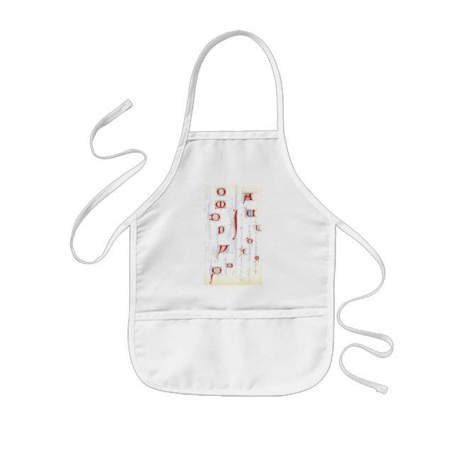 Avental Infantil Alphabet Apron (Frente)