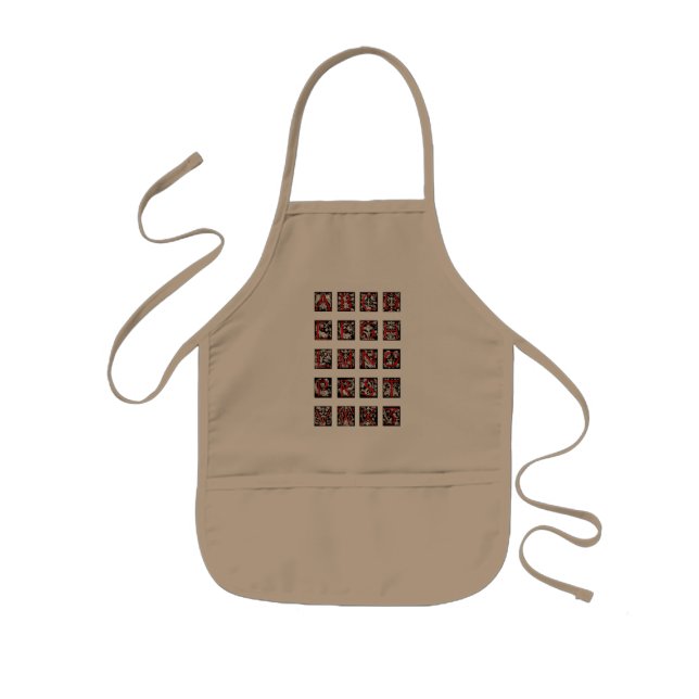 Avental Infantil Alphabet Apron (Frente)