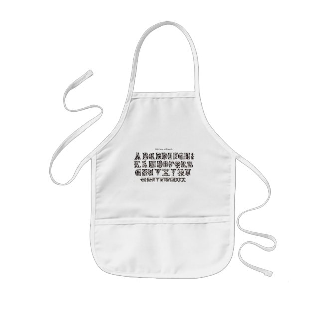 Avental Infantil Alphabet Apron (Frente)