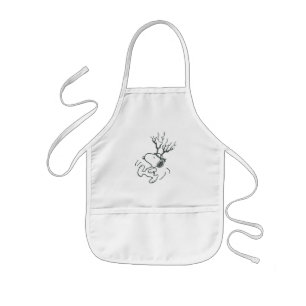 Avental Infantil Amendoins   Snoopy Reindeer
