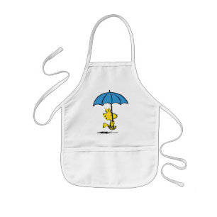 Avental Infantil Amendoins Woodstock Blue Umbrella