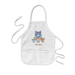 Avental Infantil Anime Tom, Jerry e Tuffy Dessert Parlor