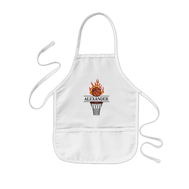 Avental Infantil Apague! Apron de Crianças de Basquete Personalizad (Frente)
