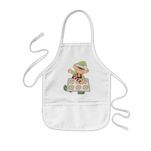 Avental Infantil Aparência para crianças do Elf Baking Holiday de
