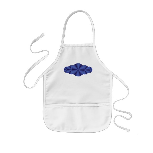 Avental Infantil Apron azul de ilusão óptica (Frente)