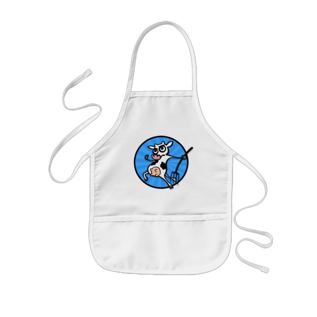 AVENTAL INFANTIL APRON BRANCO DE VACA DE FUNNO (Frente)