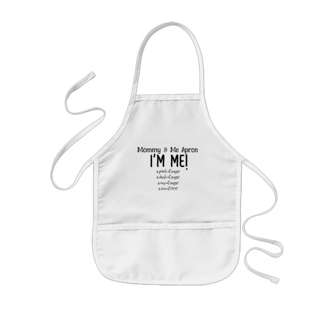 Avental Infantil Apron Children's Apron Mamãe e Me (Frente)