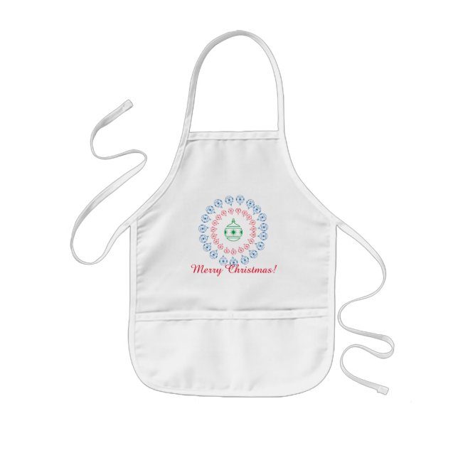 Avental Infantil Apron - Círculos de Ornamentos (Frente)