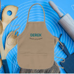 Avental Infantil Apron de Crianças do pai Auxiliar<br><div class="desc">As crianças adoram ajudar o pai na cozinha! Edite o nome da criança na placa de tamanho desta criança. A inscrição é azul brilhante. Você pode personalizar ainda mais para alterar a cor do texto,  se desejar.</div>