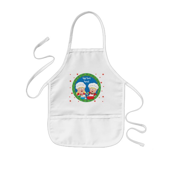 Avental Infantil Apron de Natal para Crianças Personalizarem (Frente)