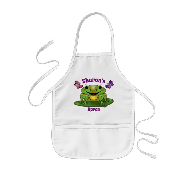 Avental Infantil Apron infantil de Sapo Feliz (Frente)