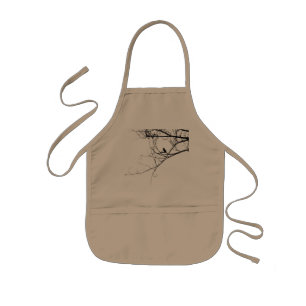 Avental Infantil Apron Pequeno Pássaro Negro