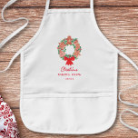 Avental Infantil Apron Personalizado Para Crianças De Banho De Nata<br><div class="desc">Aproveite a tradição familiar de assar natal com o avental da Baking Crew deste miúdo fofo. É decorado com uma aquarela de uma coroa de Natal de biscoitos! Facilmente personalizável. À medida que criamos a nossa trabalho de arte, não encontraremos esta imagem exata de outros designers. Original Watercolor © Michele...</div>