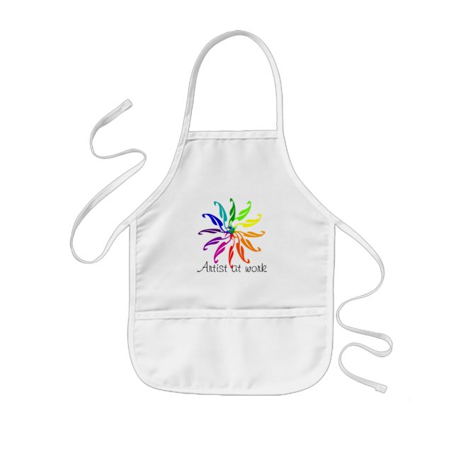 Avental Infantil Apron - Roda Colorida Estilizada (Frente)