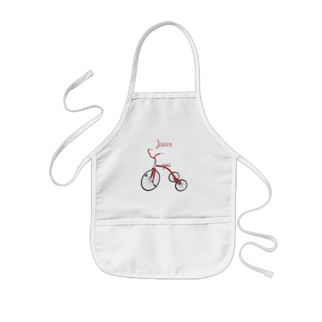Avental Infantil Aprons De Desenho De Triciclo Cuto (Frente)
