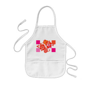 Avental Infantil Aprons de Hibiscus Kid do Chanceler
