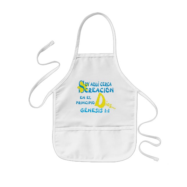Avental Infantil Aqui Por Criação Apron© Esp Kids' Apron (Frente)