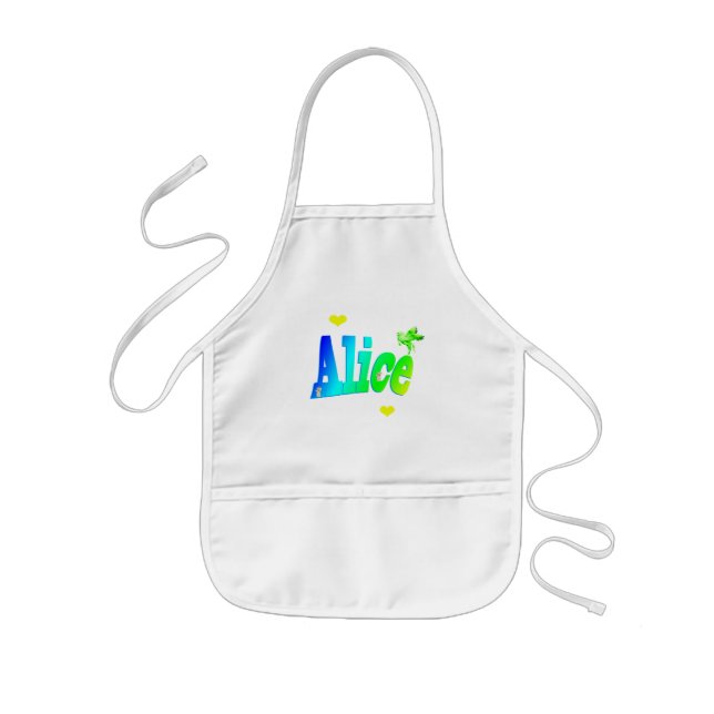 Avental Infantil As Cores Para Alice, (Frente)