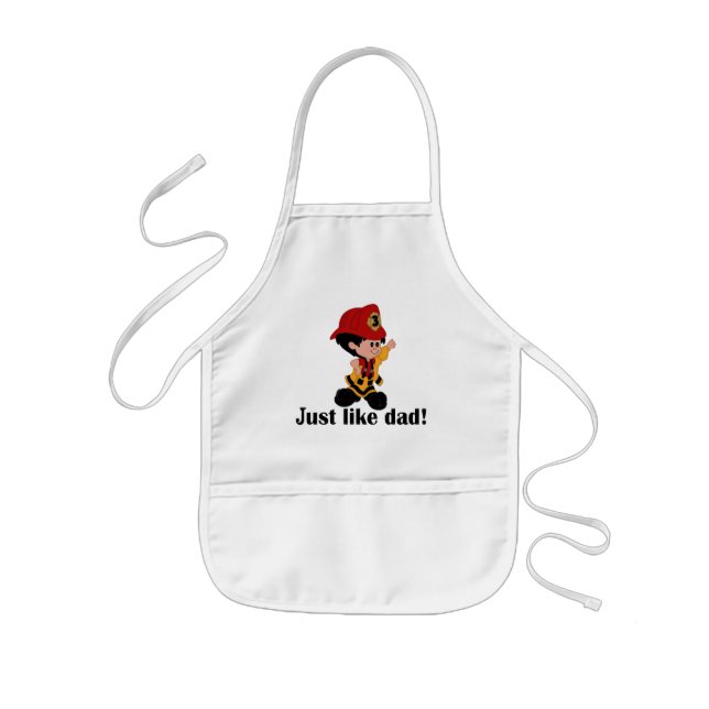 Avental Infantil Assim como o Pai do Fireman (Frente)