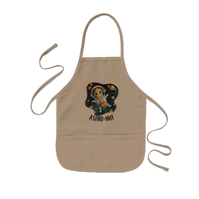 Avental Infantil Astro-Nut Peanut, Astronaut Pun |  (Frente)