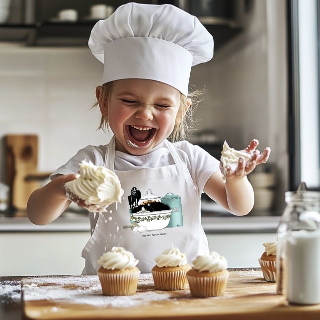 Avental Infantil Azul de cozinha (Criador carregado)