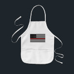 Avental Infantil Bandeira Americana do Bombeiro Thin Red Line<br><div class="desc">A bandeira vermelha fina foi desenvolvida para mostrar apoio e solidariedade para com o pessoal dos bombeiros e para honrar os bombeiros feridos ou mortos. O sinalizador de linha azul fina foi criado para mostrar suporte para polícia. - Este trabalho não é elegível para direitos de autor e, por conseguinte,...</div>