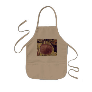 Avental Infantil Basket with apples painting of apple tree