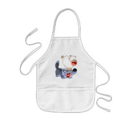 Avental Infantil Bela peça de cartoon ovelha e lobo crianças Apron