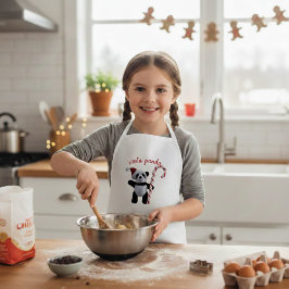 Avental Infantil Belo Natal, Panda Bear, Crianças Personalizadas Ap