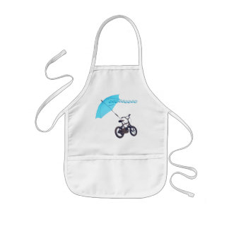 Avental Infantil bicicleta + guarda-chuva