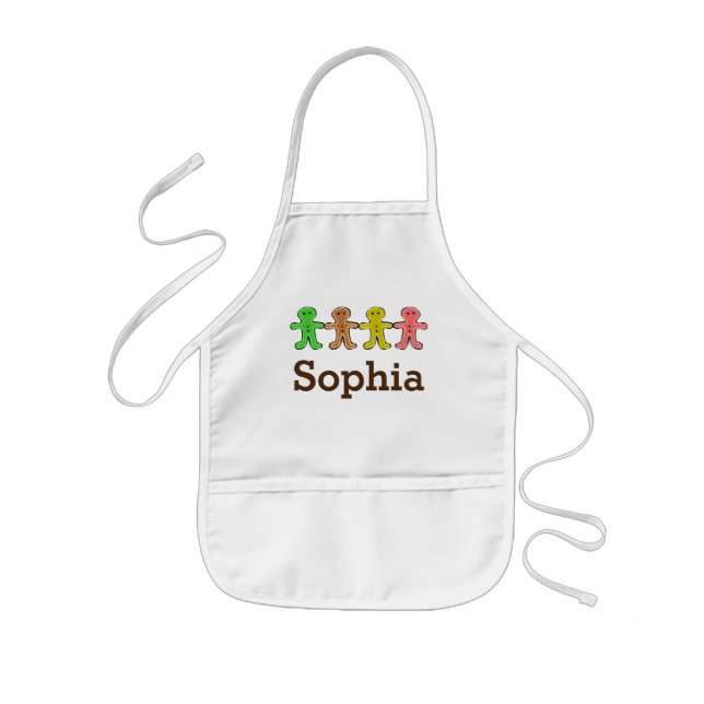 Avental Infantil Biscoitos de Gengibre Personalizados (Frente)