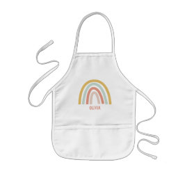 Avental Infantil Boho Pastel Rainbow Personalizado