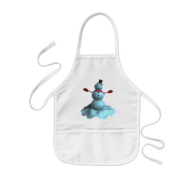 Avental Infantil boneco de neve 3D (Frente)