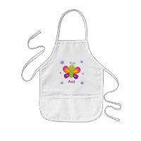 Borboleta Colorida Crianças Personalizadas Apron