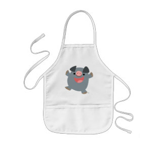 Avental Infantil Bouncy Pig Children Apron Bonito